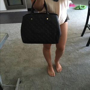 Black similar to lv handbag